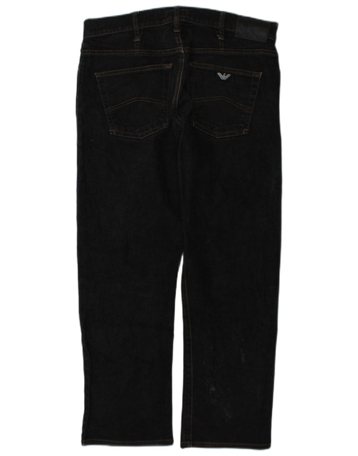 Armani Masculino Zathan Straight Jeans W33 L28 Algodão Cinza