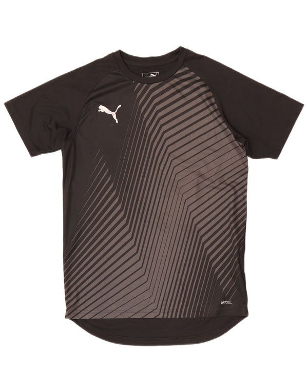 Camiseta Puma Boys Graphic Top 13-14 Anos Preto Geométrico Poliéster Esporte
