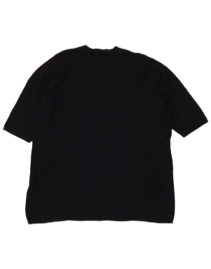 Suéter feminino Marks & Spencer com gola redonda Reino Unido 14 grande azul marinho