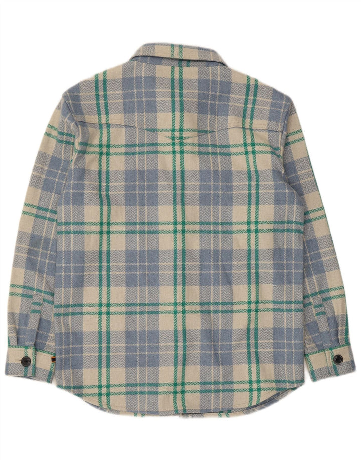 Camisa de flanela superdimensionada feminina Superdry UK 10 pequena xadrez multicolorida