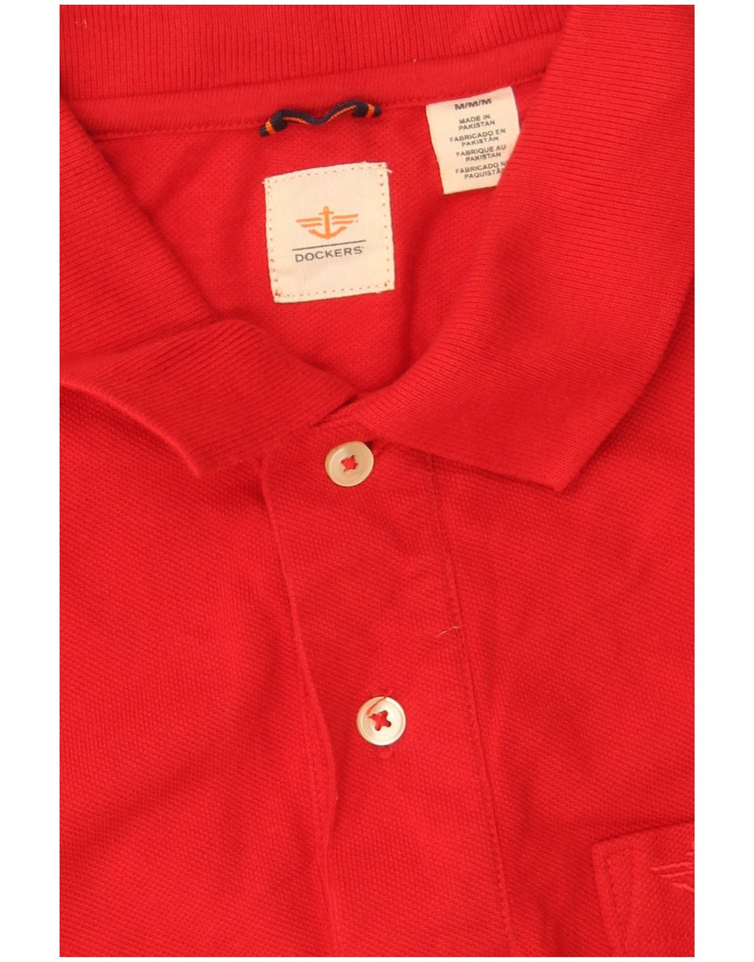 Camisa polo masculina Dockers médio algodão vermelho