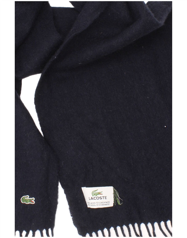 Lenço retangular masculino Lacoste tamanho único lã azul marinho clássico