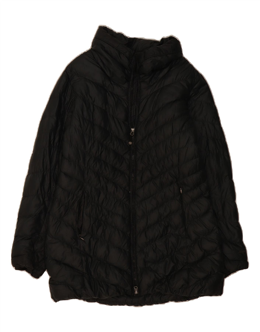 EDDIE BAUER Womens Padded Coat UK 14 Medium Black Nylon Vintage Eddie Bauer and Second-Hand Eddie Bauer from Messina Hembry 