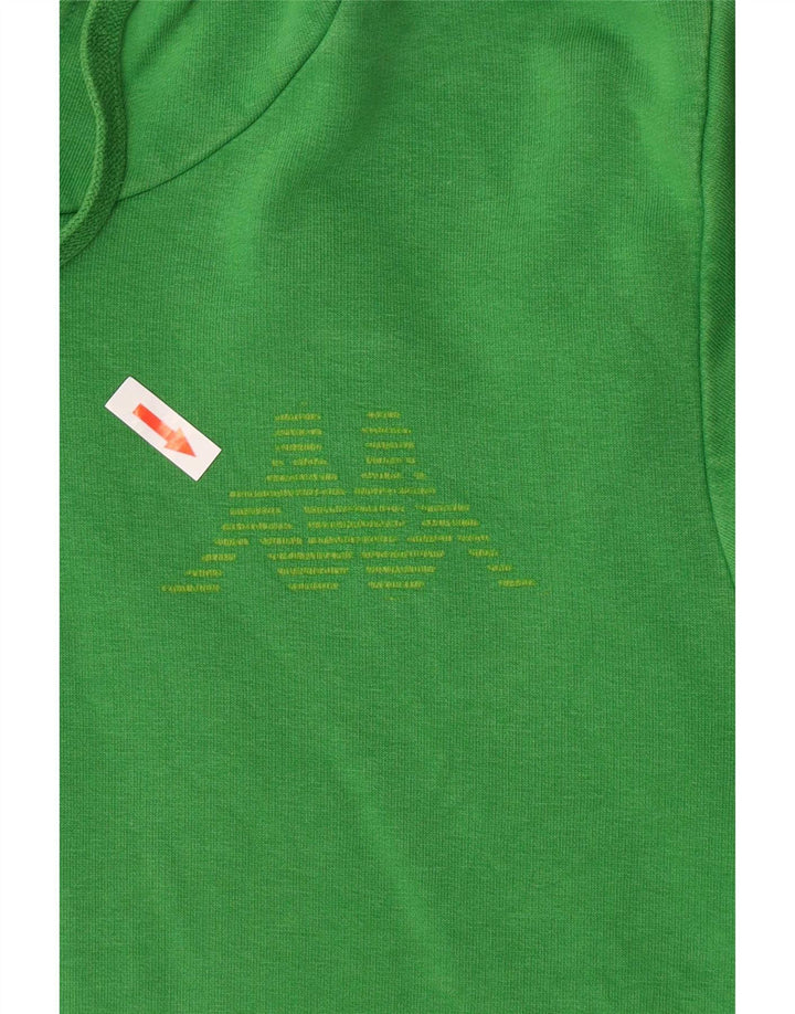 Kappa Mens Graphic Hoodie Jumper Médio Algodão Verde