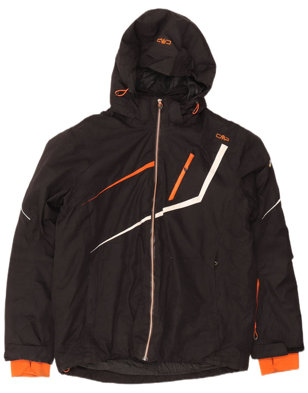 CMP Mens Hooded Ski Jacket IT 54 2XL Black Colourblock Polyester Sports