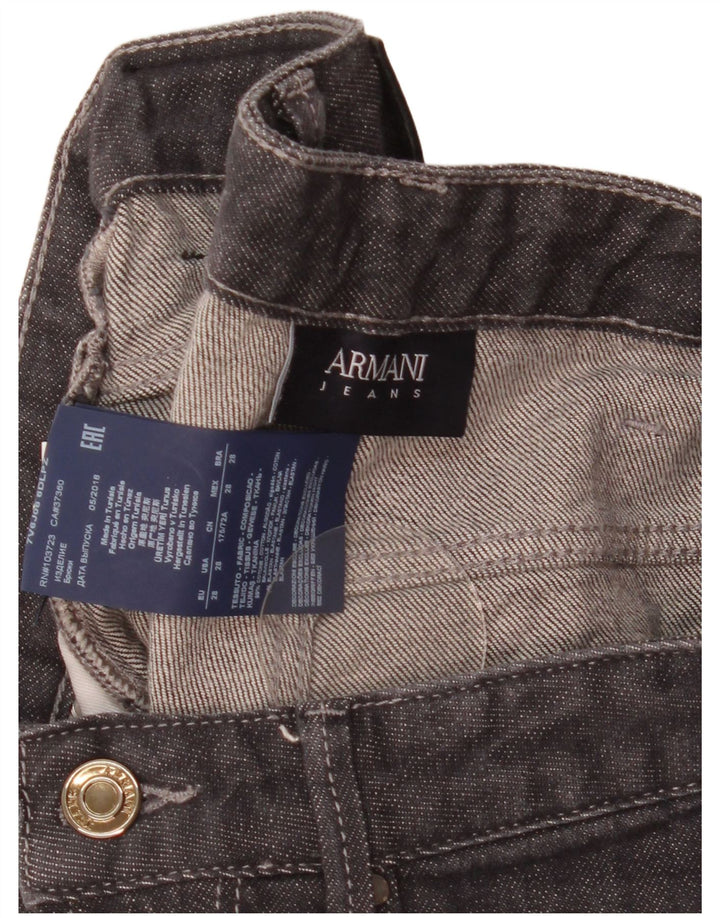 Calça jeans skinny feminina Armani W28 L34 algodão cinza