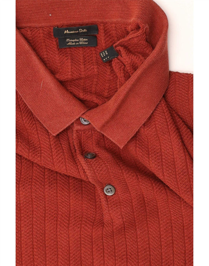 Camisa polo masculina Massimo Dutti grande vermelha