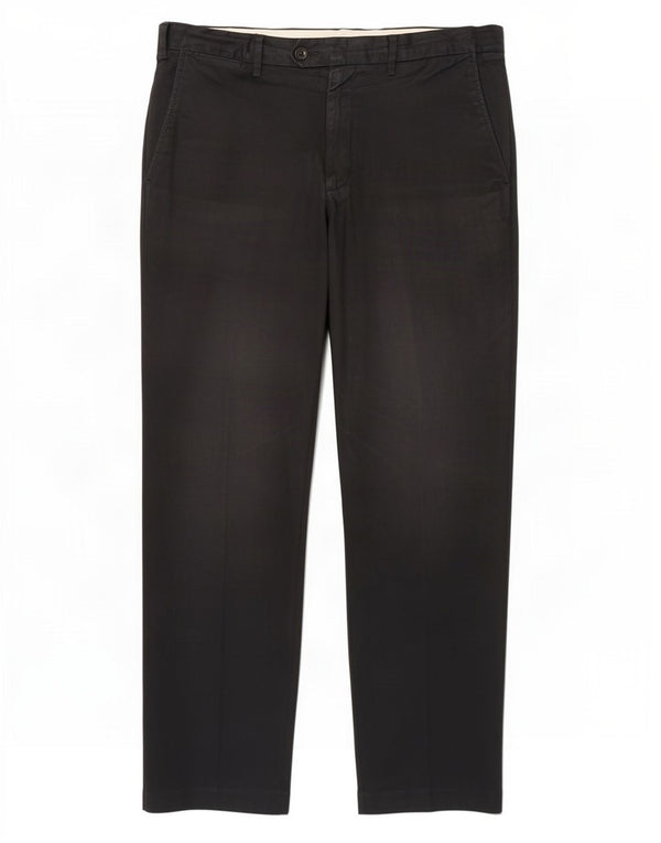 Calça masculina de terno reto Marks & Spencer sob medida W34 L31 preta