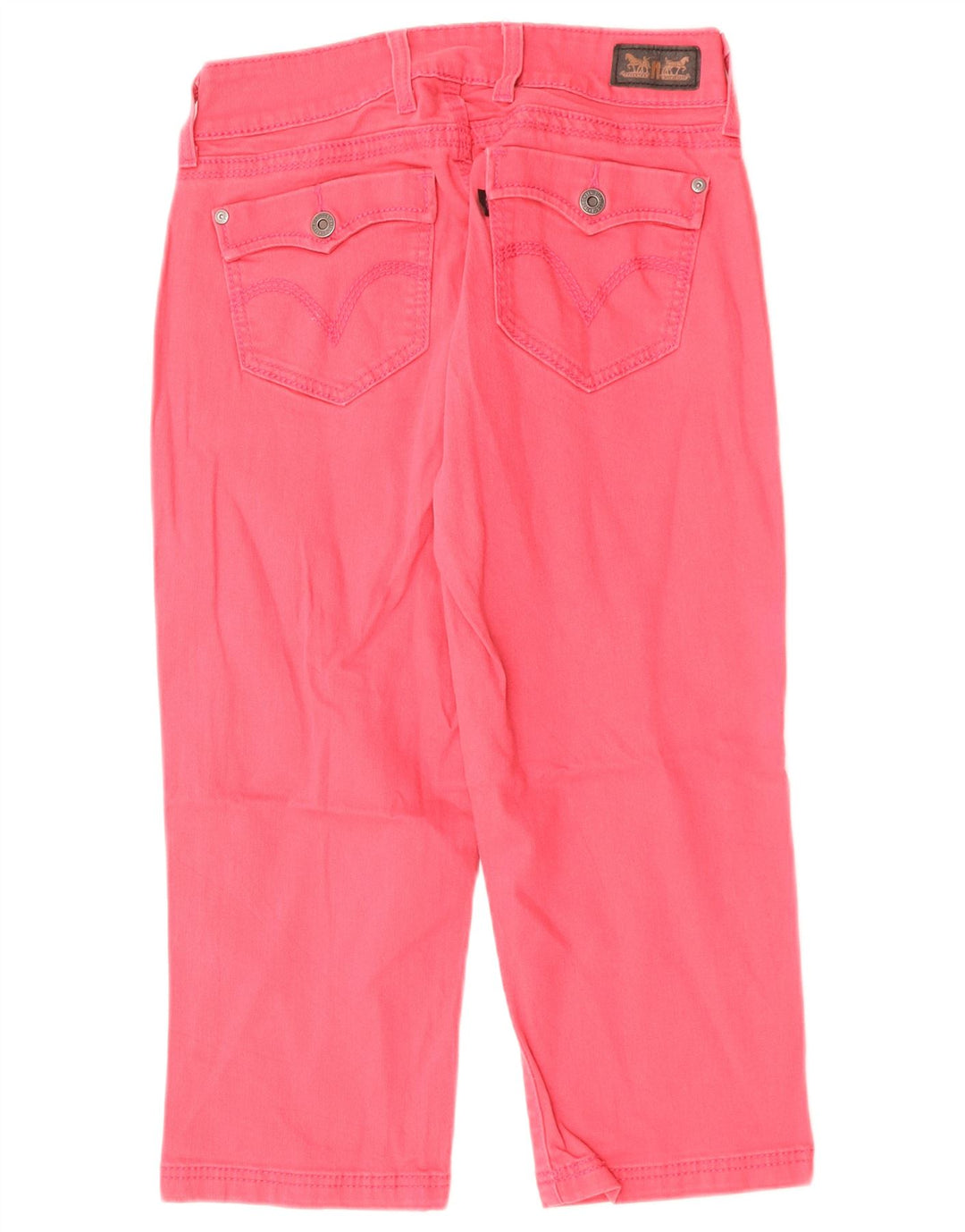 LEVI'S Capri Jeans Feminino US 8 Médio W28 L19 Algodão Rosa