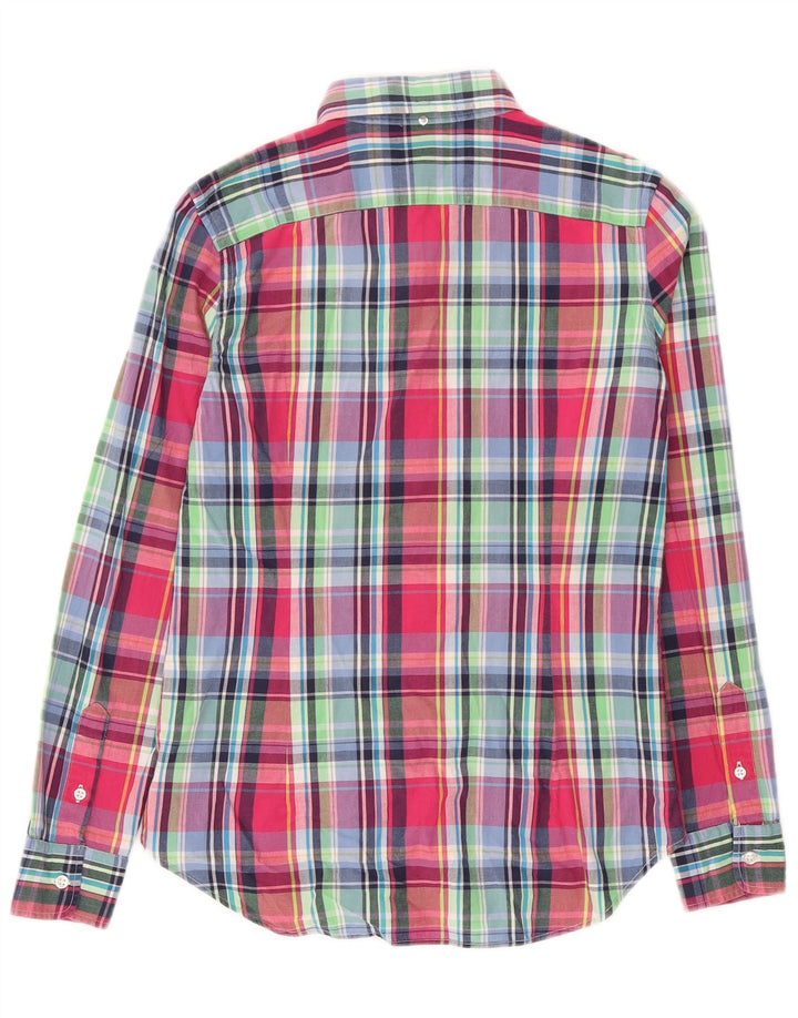 Camisa feminina Ralph Lauren EUA 8 médio algodão xadrez multicolorido