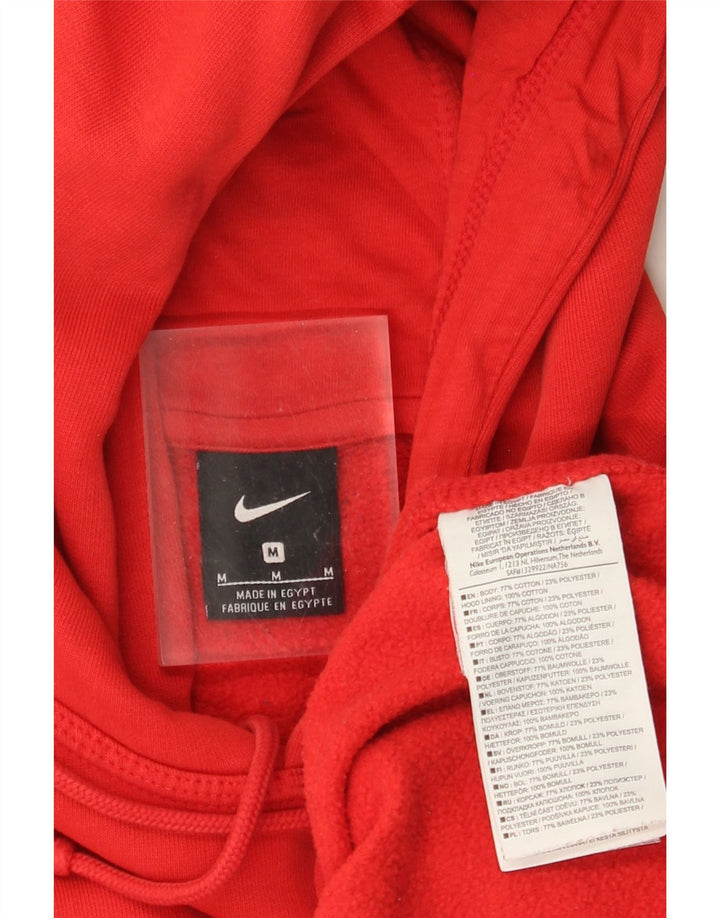 Nike Mens Hoodie Jumper Médio Algodão Vermelho