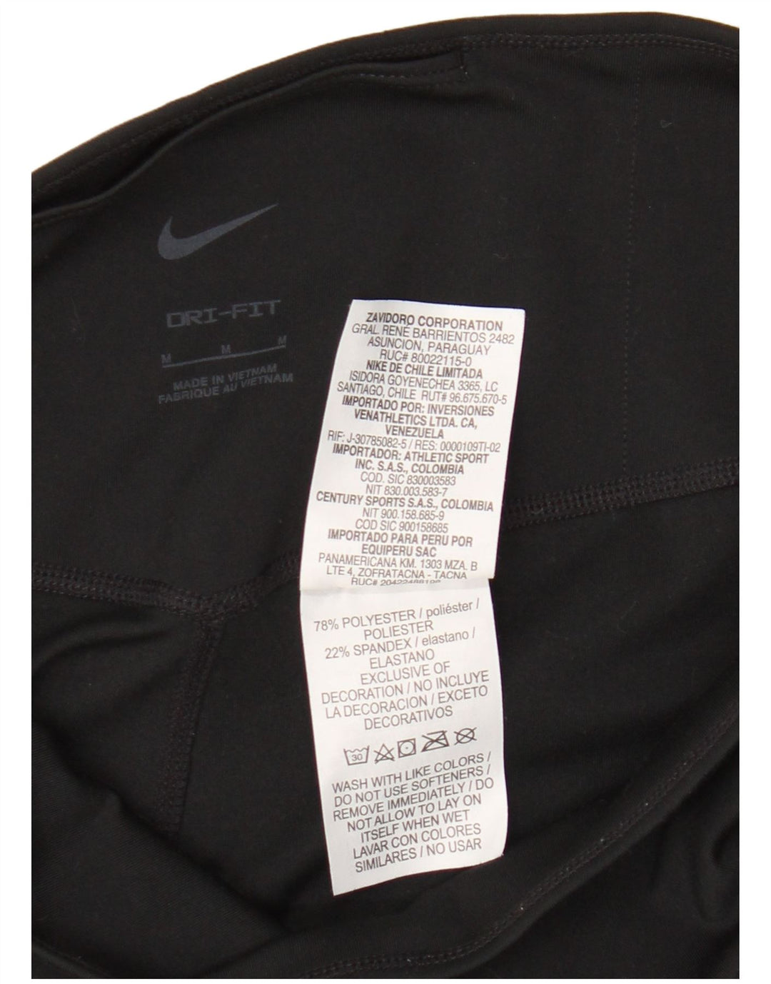 Shorts esportivos femininos Nike Dri Fit UK 12 poliéster preto médio