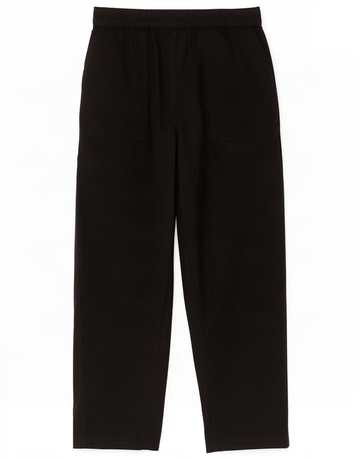 Calças cortadas femininas Marks & Spencer Reino Unido 14 médio W30 L26 preto