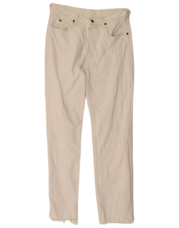 Lee Mens Straight Jeans W30 L31 Algodão Branco