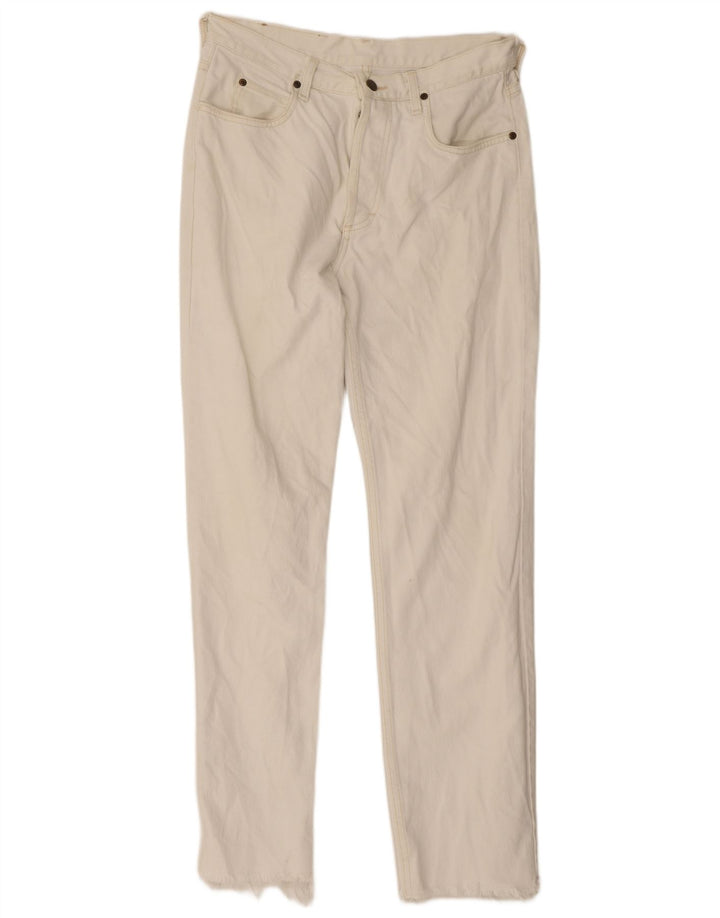 Lee Mens Straight Jeans W30 L31 Algodão Branco