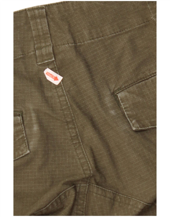 Calça cargo feminina NIKE reta W34 L27 algodão cáqui