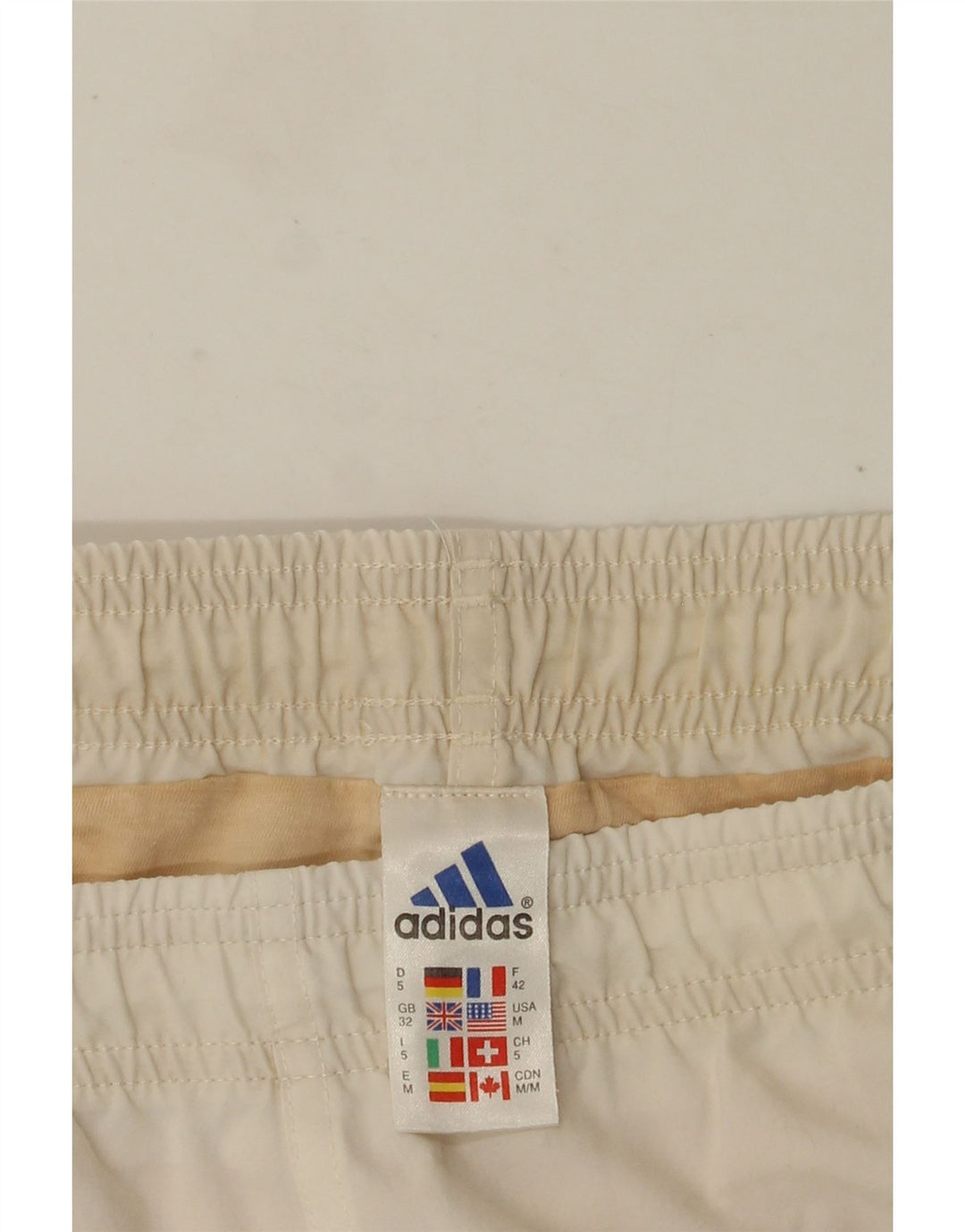 Adidas Mens Sport Shorts Médio Algodão Branco