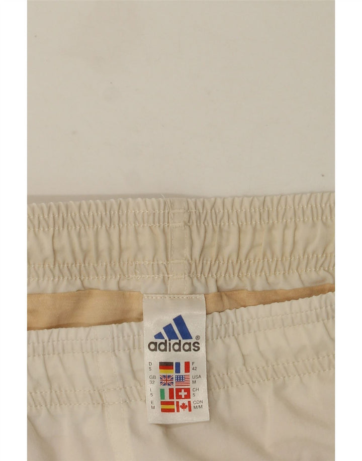 Adidas Mens Sport Shorts Médio Algodão Branco
