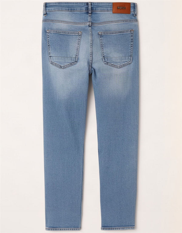 Hugo Boss Calça jeans masculina cortada W32 L25 algodão azul