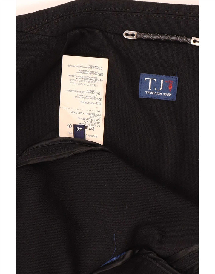 Trussardi Jeans Jaqueta blazer feminina com 2 botões IT 46 Viscose preta grande