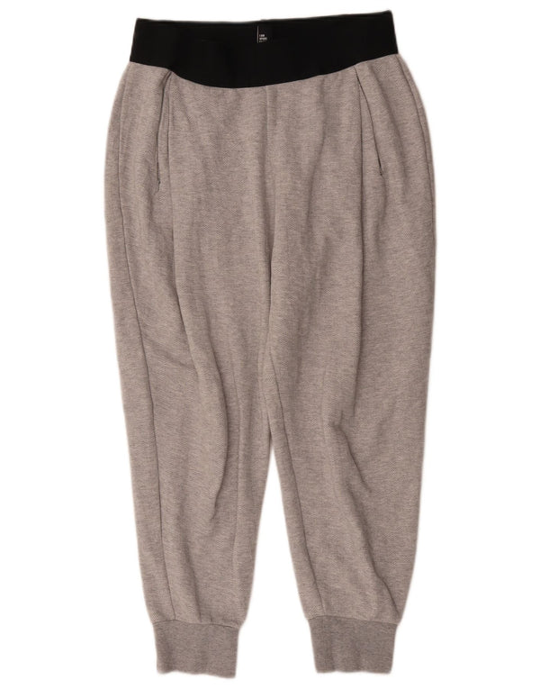 Adidas Calças de treino femininas Joggers UK 14 Medium Grey Colourblock