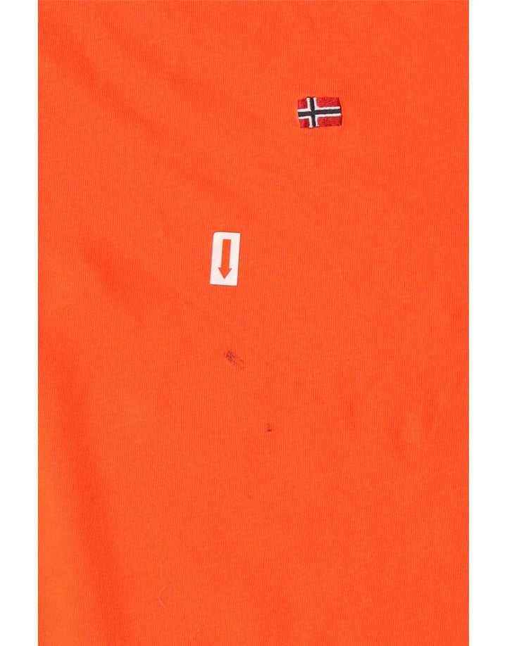 Camiseta masculina NAPAPIJRI grande algodão laranja
