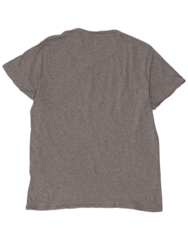 Camiseta gráfica masculina Levi's Top grande de algodão listrado cinza