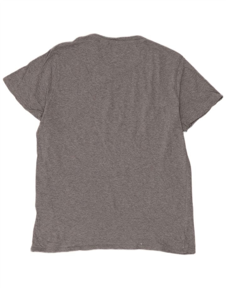 Camiseta gráfica masculina Levi's Top grande de algodão listrado cinza