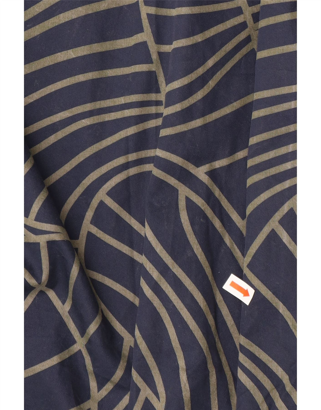 COS Vestido assimétrico feminino EU 42 grande algodão geométrico azul marinho