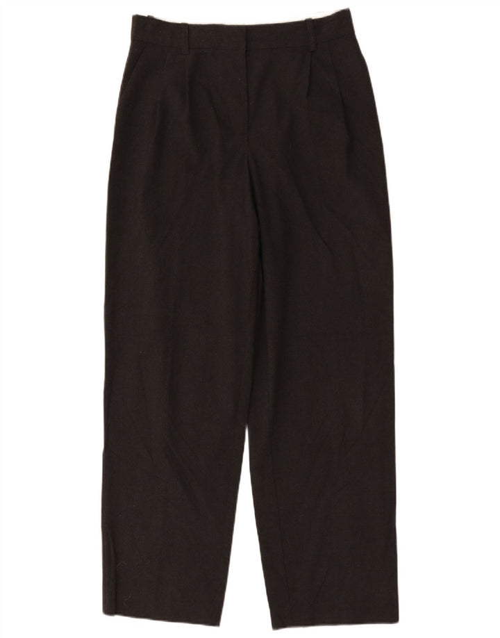 Calça feminina Zara Pegged Suit pequena W26 L29 cinza poliéster