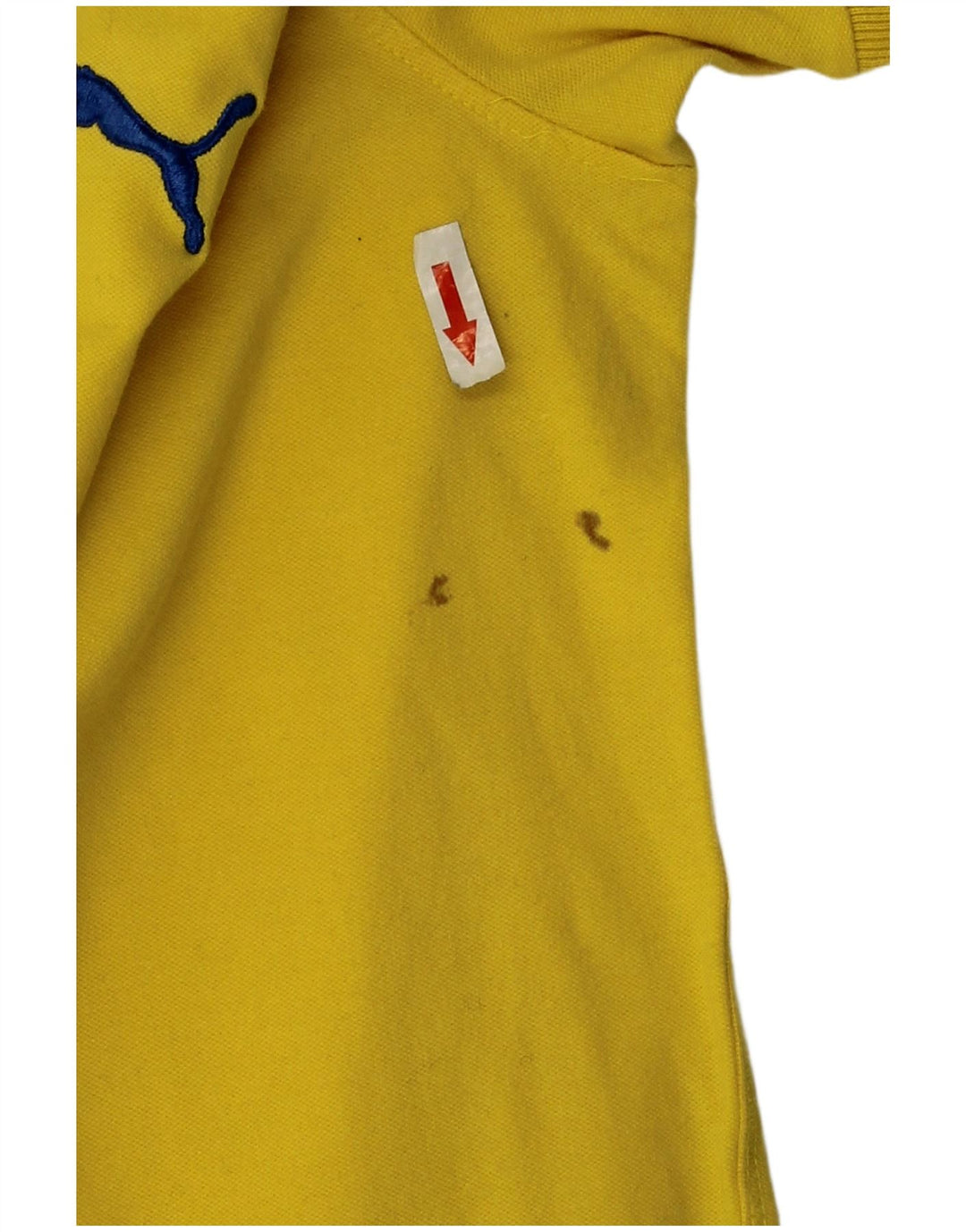 Camisa polo masculina Puma pequeno algodão amarelo