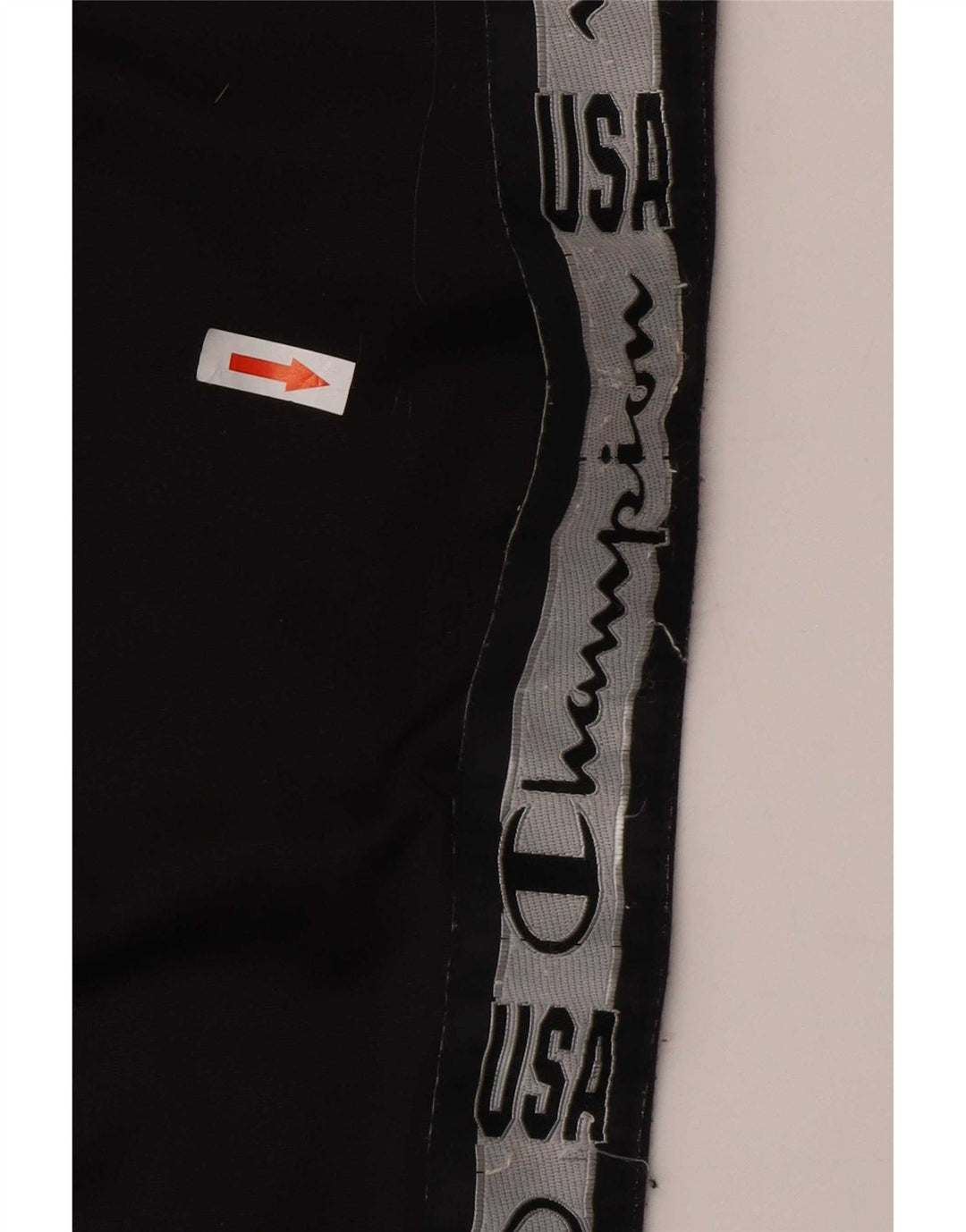 Calça esportiva masculina Champion com estampa gráfica grande em poliéster colorido preto