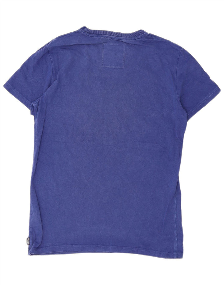 Superdry camiseta masculina gráfica top pequeno azul algodão