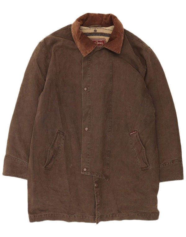 Casaco corta-vento masculino Marlboro Classics UK 44 2XL marrom clássico