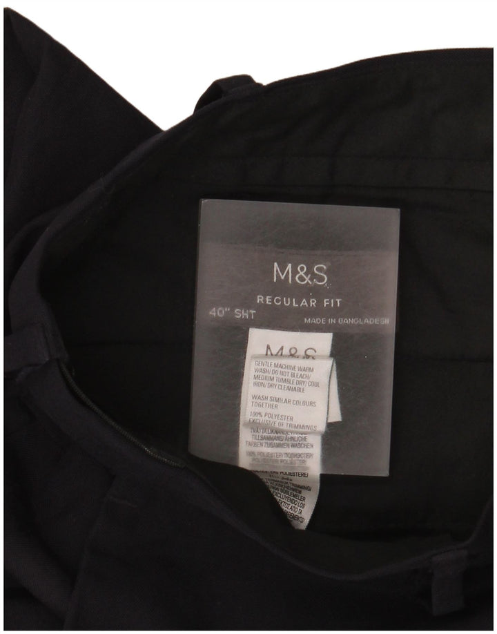 Calça Chino Masculina Marks & Spencer Regular Fit W40 L29 Azul Marinho Poliéster
