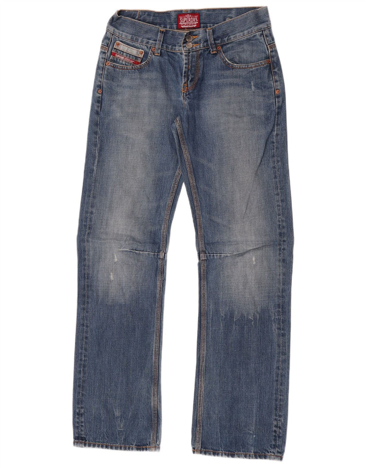 Jeans retos masculinos Superdry W28 L33 algodão azul