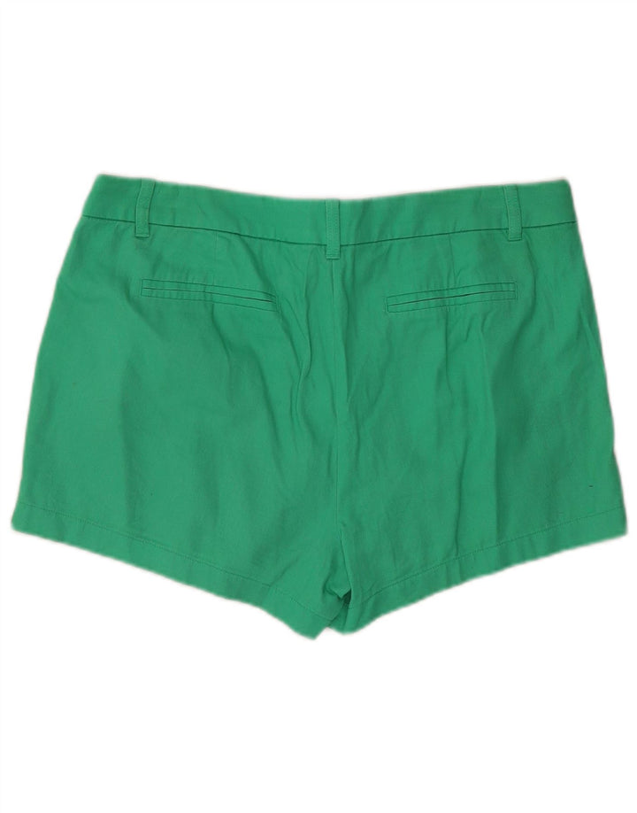 J. CREW Shorts chino feminino US 14 XL W36 algodão verde