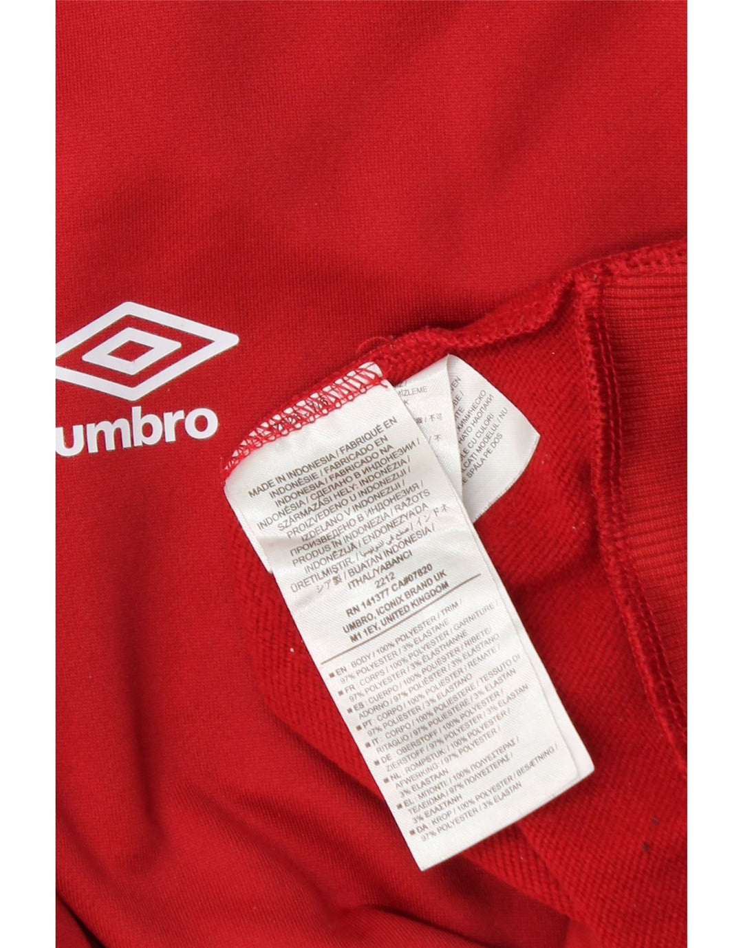 Umbro Boys Graphic Sweatshirt Jumper 13-14 Anos Poliéster Vermelho