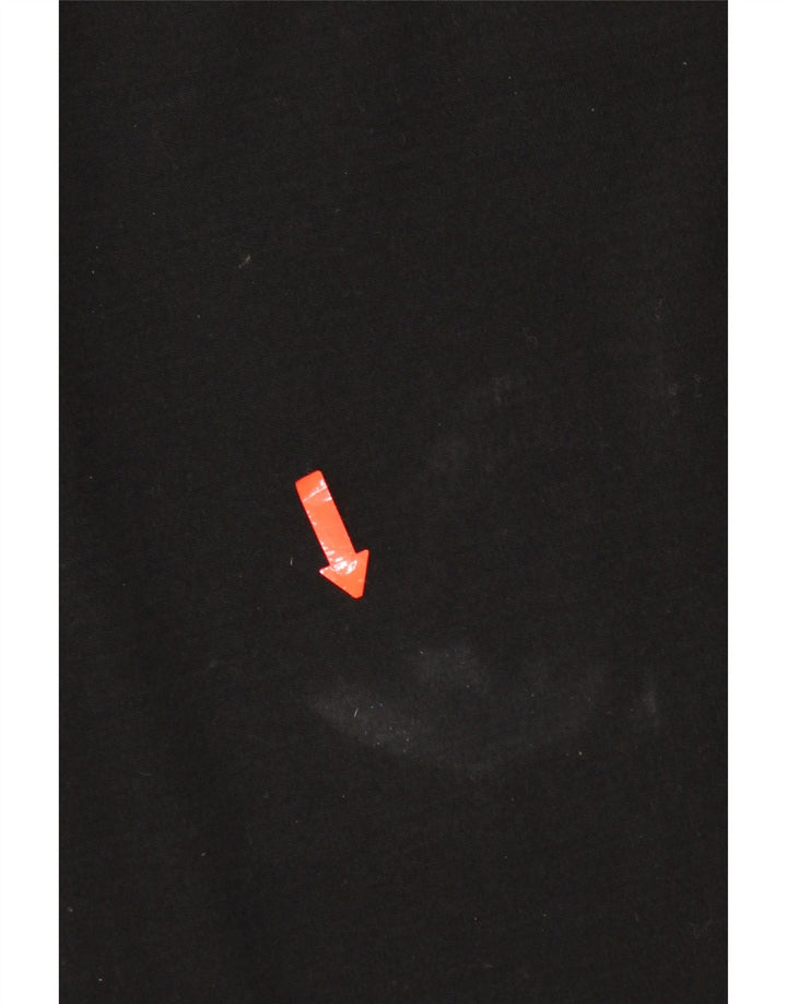 Suéter feminino Benetton Longline aberto cardigan Reino Unido 14 lã preta média