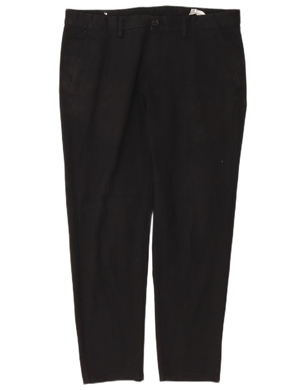 Zara Mens Slim Chino Calças EU 44 Grande W34 L28 Poliéster Preto
