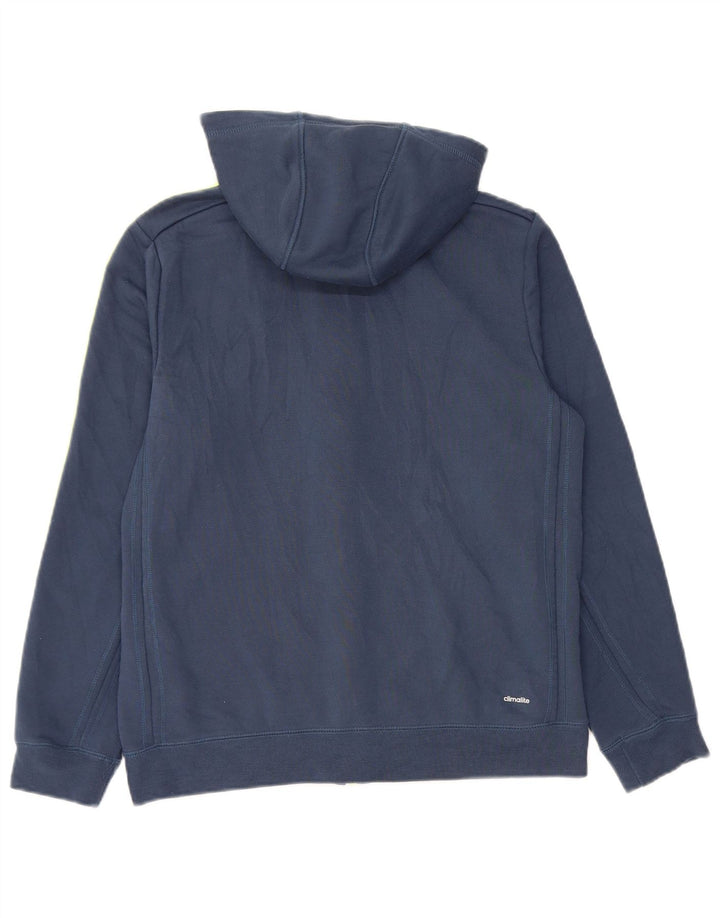 Suéter ADIDAS Boys Climalite Zip Hoodie 13-14 anos azul marinho poliéster