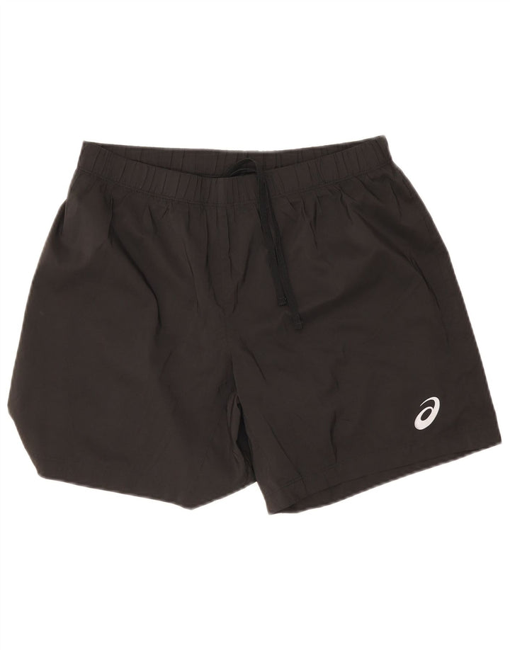 Shorts esportivos femininos Asics UK 14 poliéster preto médio