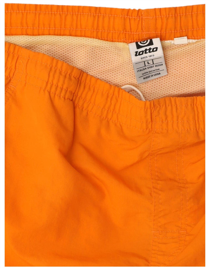 LOTTO Mens Sport Shorts Large Orange