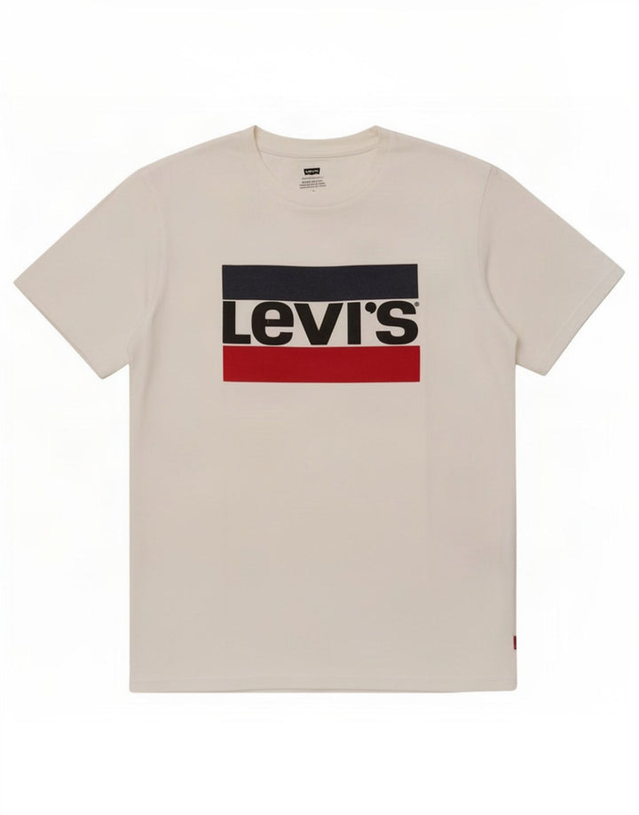 Camiseta gráfica masculina Levi's Top médio algodão branco