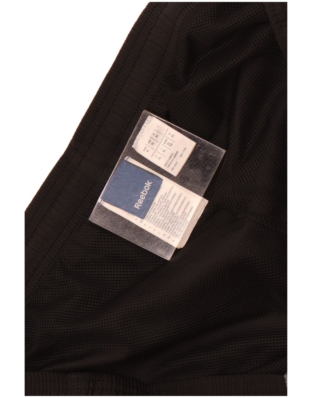 Calça de treino masculina Reebok XL poliéster preto