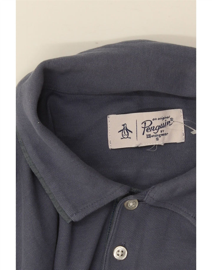 Camisa pólo masculina PENGUIN pequena azul marinho
