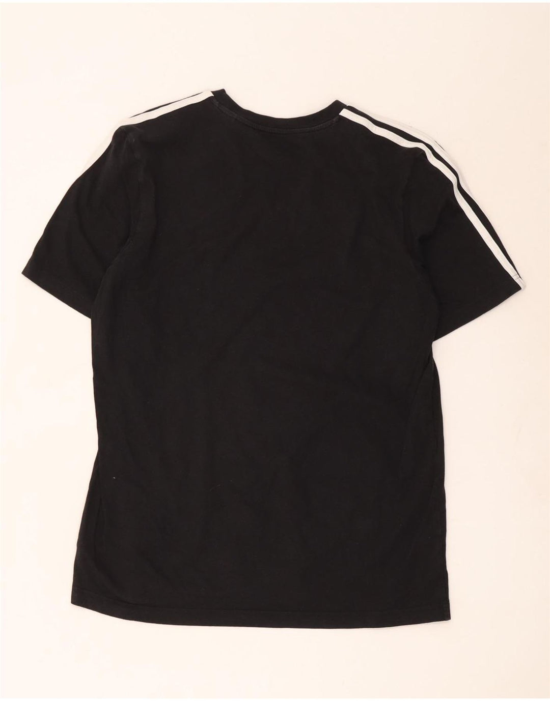 Adidas Mens Camiseta Top Grande Algodão Preto