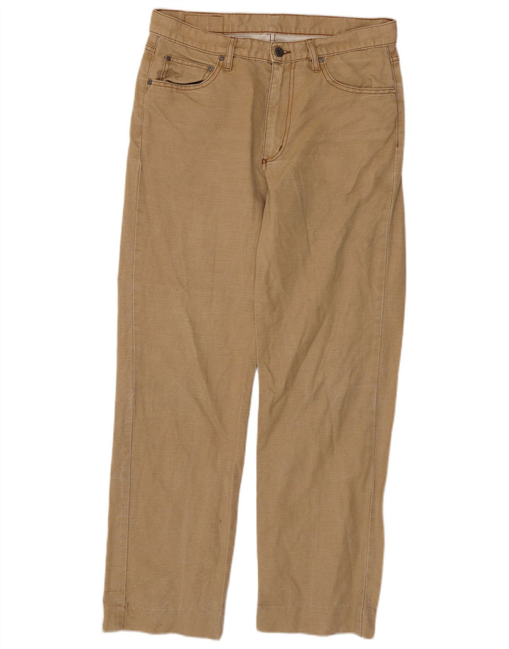 Calça casual reta masculina BELFE W32 L29 algodão bege