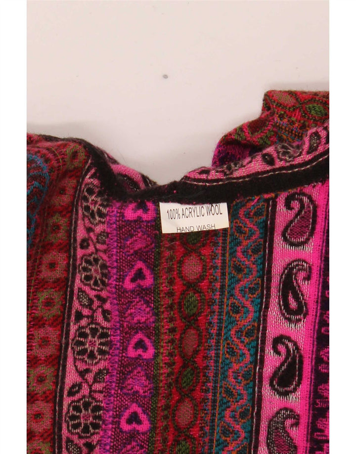 Suéter de cardigã com capuz de grandes dimensões para mulheres vintage tamanho único multicolorido