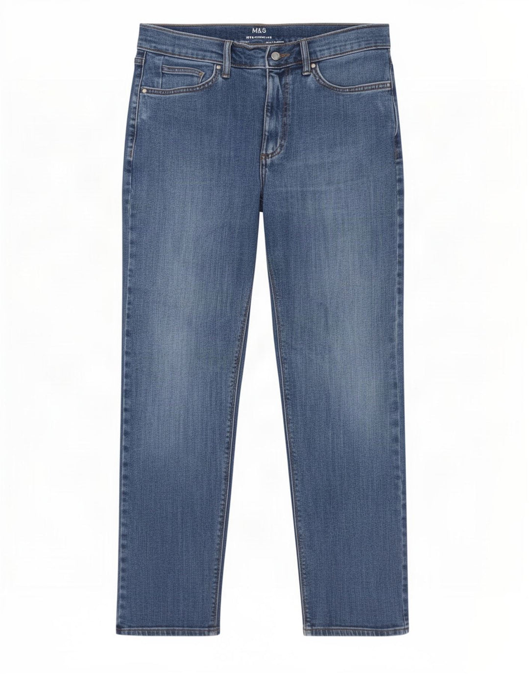 Jeans retos masculinos Marks & Spencer W30 L29 algodão azul